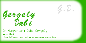 gergely dabi business card